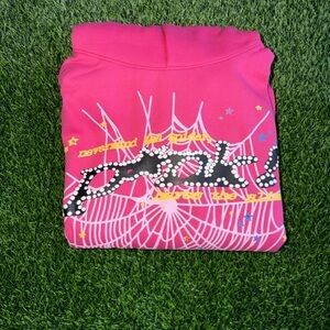 Pink Spider Hoodie Size Medium